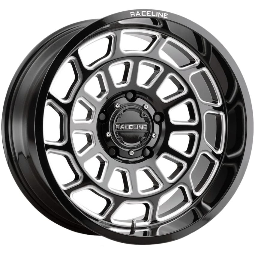 Raceline 955M Warp 20x9in / 8x165.1 BP / 0mm Offset / 125.2mm Bore - Satin Black & Milled Wheel