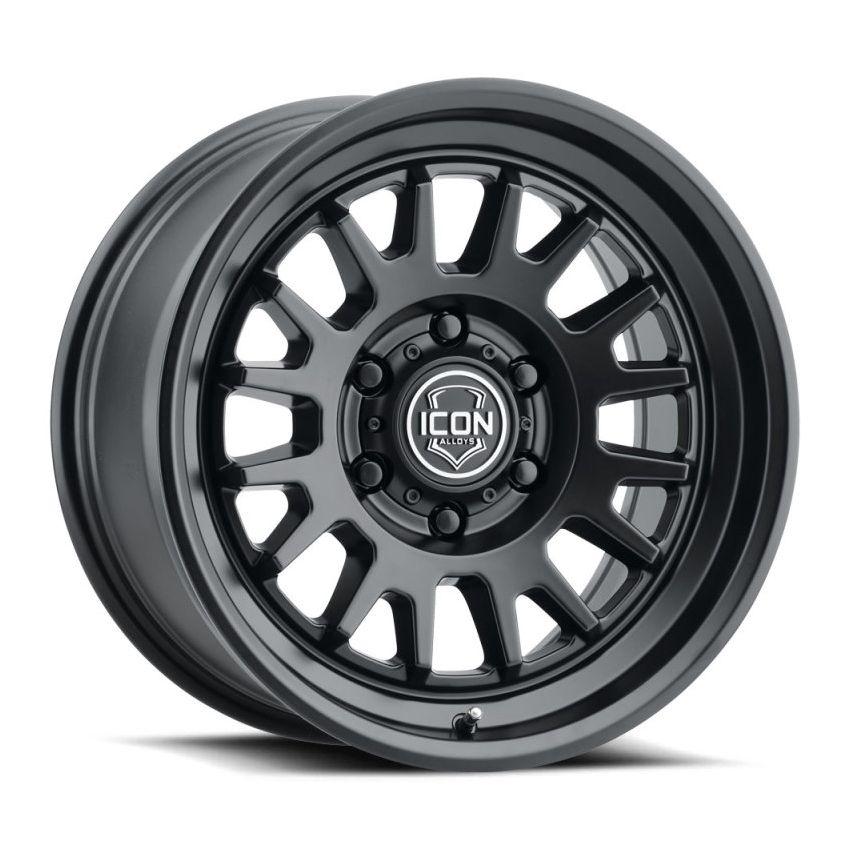 ICON 8217857345SB Anza 17x8.5 5x5 -6mm Offset 4.5in BS 71.5mm Hub Bore Satin Black Wheel