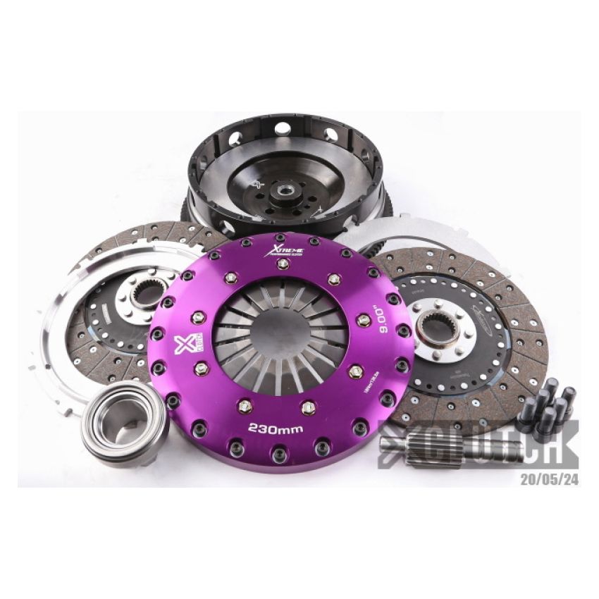 XCLUTCH XKBM23596-2G 2011 BMW 1 Series M Base 3.0L 9in Twin Solid Organic Clutch Kit (6 Bolt/PB in Flywheel)