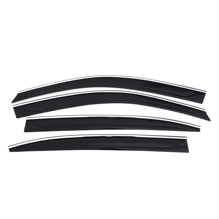 AVS 15-19 GMC Yukon XL/15-19 Chevrolet Suburban Ventvisor Low Profile Window Deflectors 4pc - Chrome