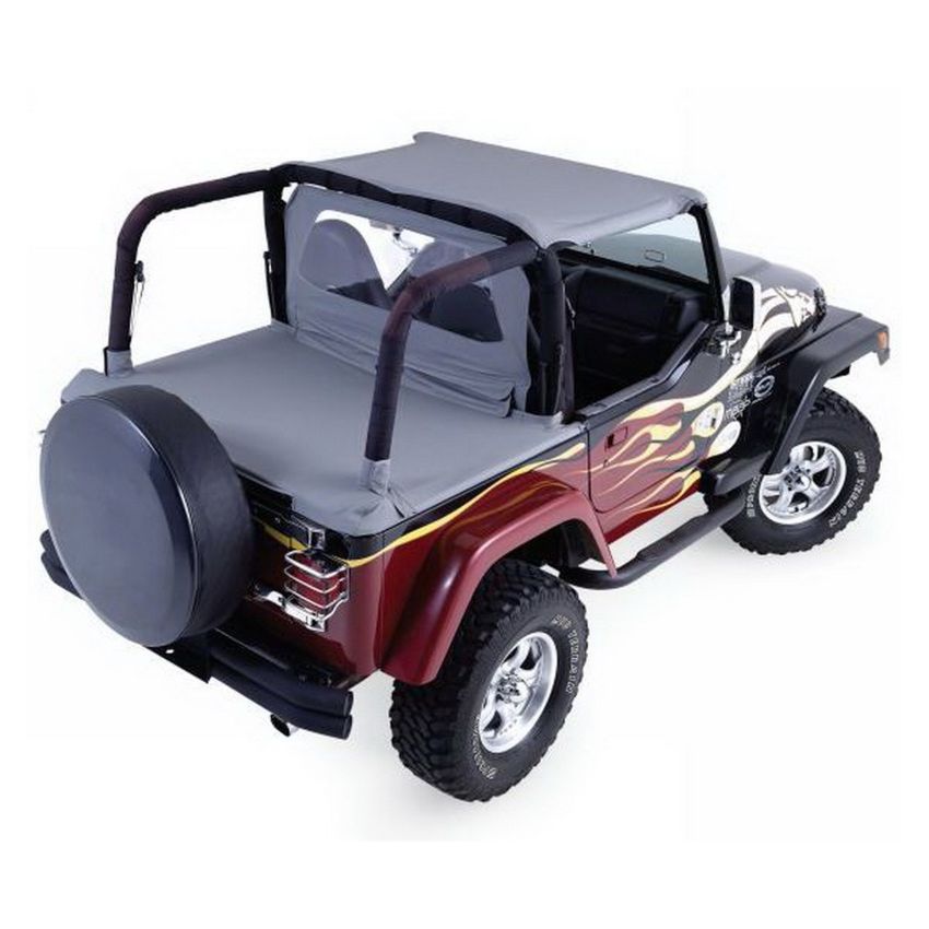 Rampage 1992-1995 Jeep Wrangler(YJ) Cab Soft Top And Tonneau Cover - Black Denim
