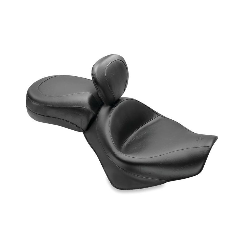 Mustang Motorcycle 79391 Mustang 04-21 Honda VT750 Aero Wide Touring 2PC Seat w/Driver Backrest - Black