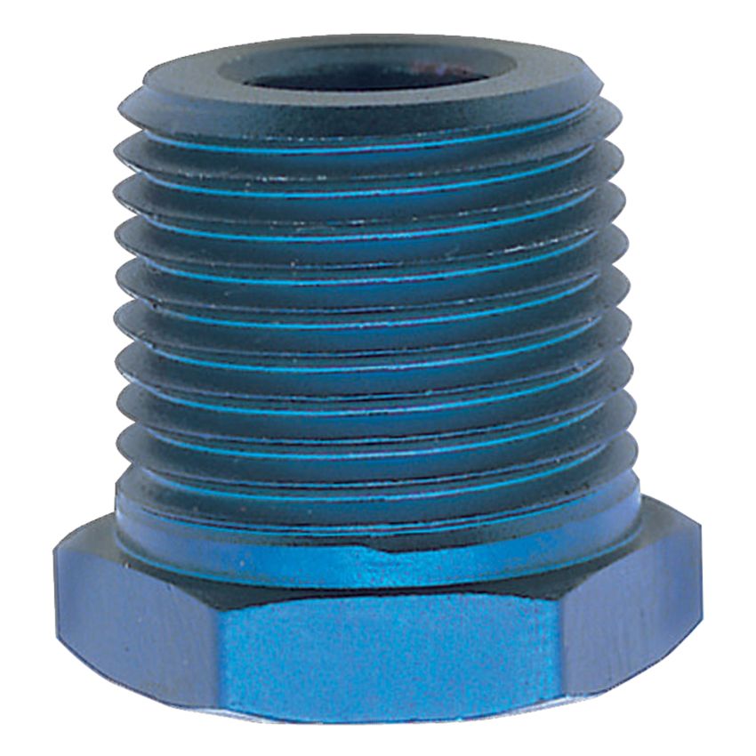 Russell Performance 1/4in Male to 1/8in Female Pipe Bushing Reducer (Blue)