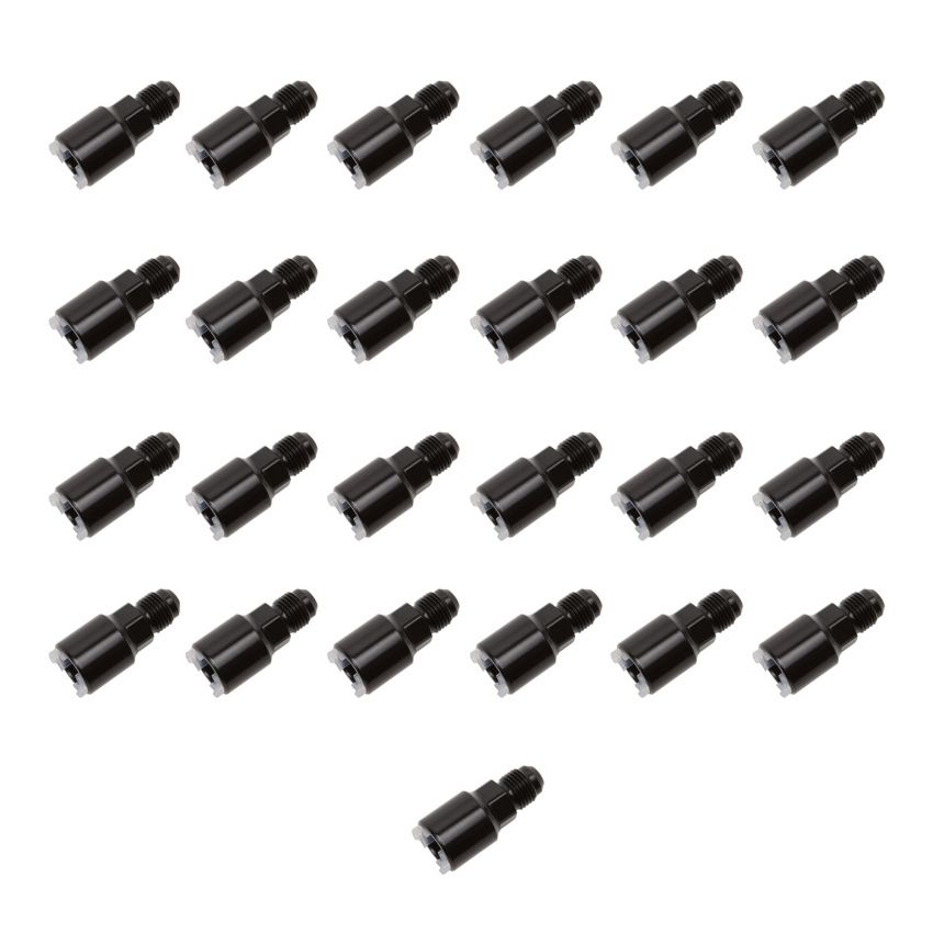 Russell Performance -6 AN male to 3/8in SAE quick-disconnect female (Black 25pc)