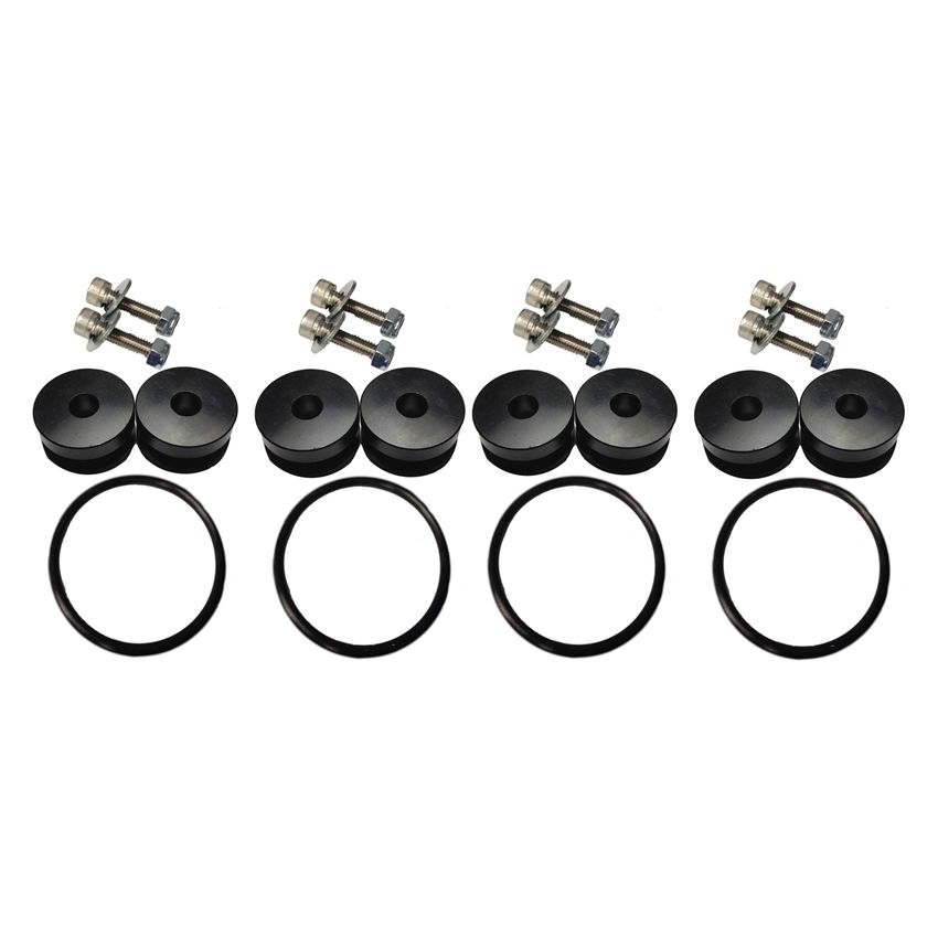 Torque Solution Billet Bumper Quick Release Kit Combo (Black): Universal