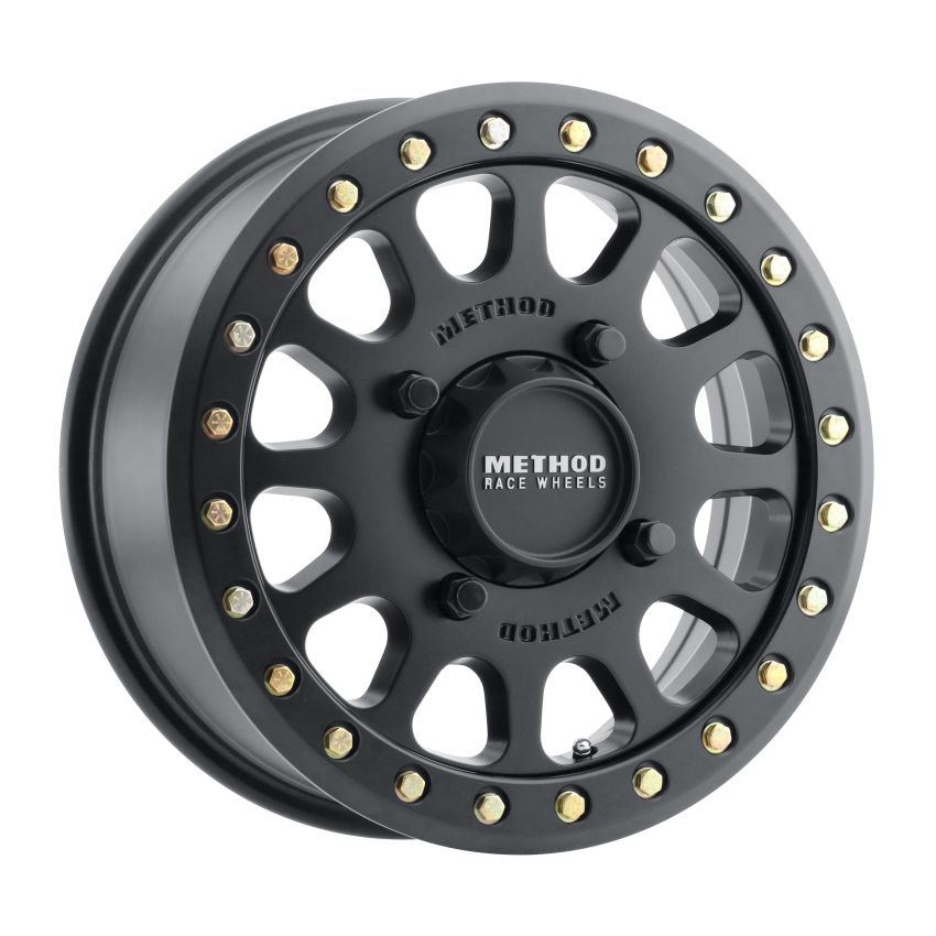 Method Wheels MR40156046551B Method MR401 UTV Beadlock 15x6 / 5+1/53mm Offset / 4x156 / 132mm CB Matte Black Wheel