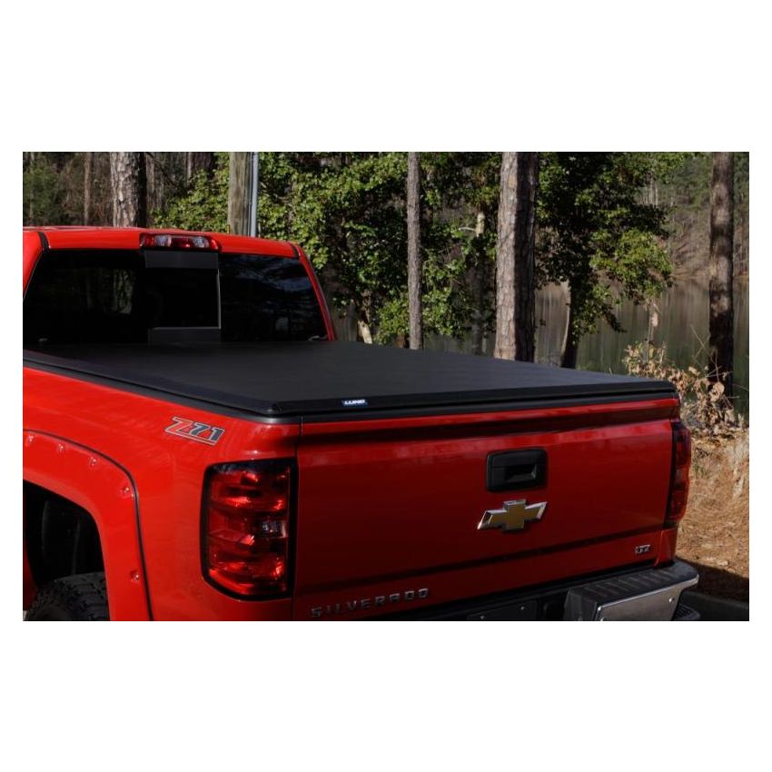 LUND 969364 15-18 Ford F-150 Styleside (5.5ft. Bed) Hard Fold Tonneau Cover - Black