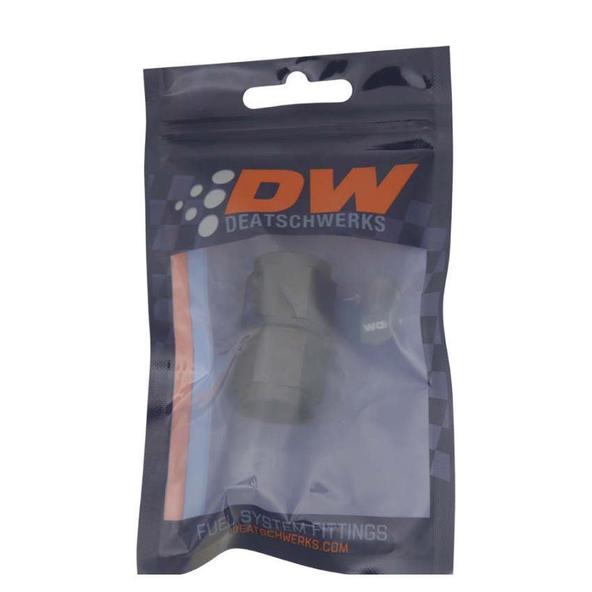 DeatschWerks 8AN Flare Female Swivel to 8AN Flare Female Swivel - Anodized Matte Black