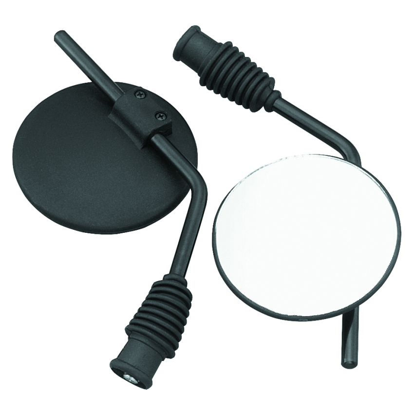 BikeMaster 601117 Universal Enduro Mirror 10mm - Each -Black