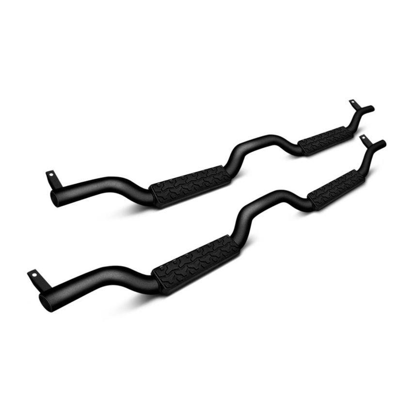 Rampage 2007-2018 Jeep Wrangler(JK) Unlimited Side Bar Drop Step Slimline - Black