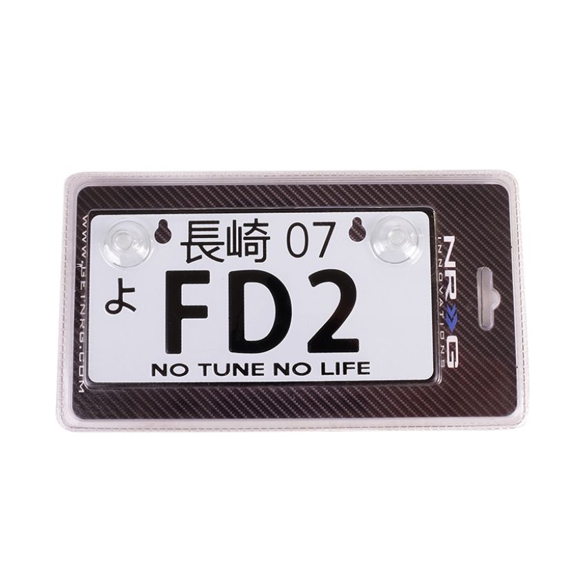 NRG Mini JDM Style Aluminum License Plate (Suction-Cup Fit/Universal) - FD2