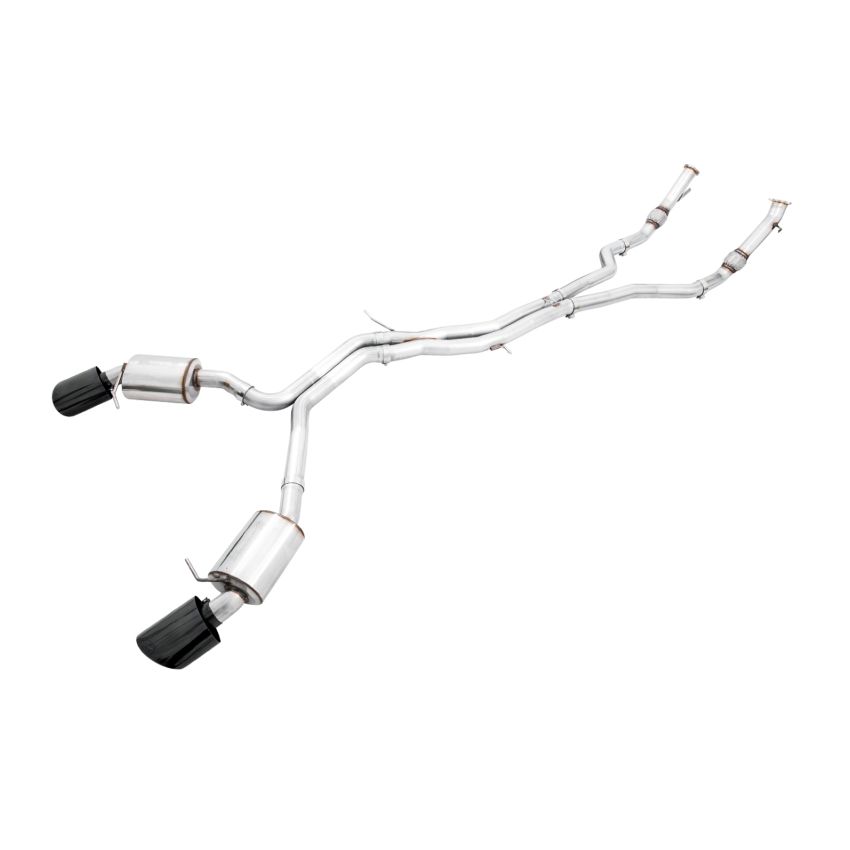 AWE Tuning 3015-33114 Audi B9 RS 5 Sportback Touring Edition Exhaust-Non Resonated- Diamond Black RS Style Tips