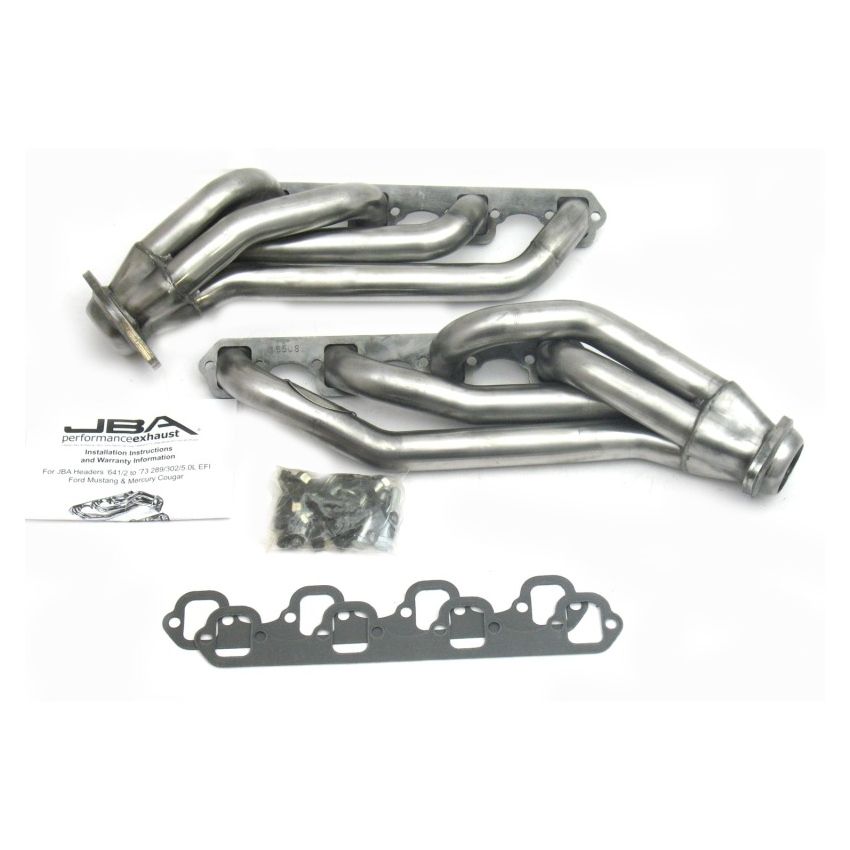 JBA 65-73 Ford Mustang 260-302 SBF 1-5/8in Primary Raw 409SS Mid Length Header