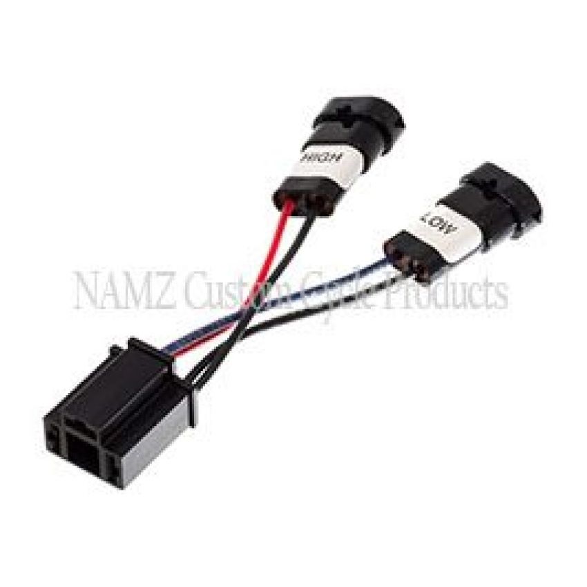 NAMZ NHAP-01 14-23 Road King Models Headlight Adapter Pigtail w/Mating H9 & H11 to H4 Connector