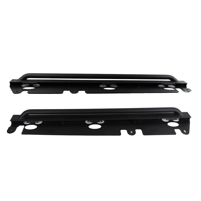 Fishbone Offroad FB23011 07-18 Jeep Wrangler JK 4 Door Rubicon Steel Rock Slider - Black Textured Powdercoat