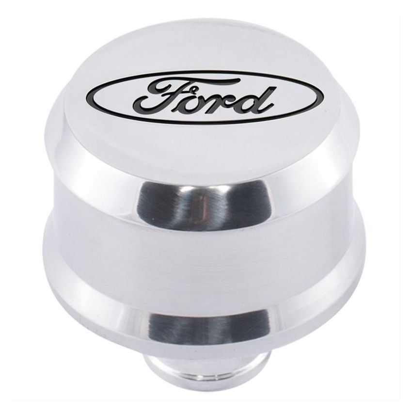 FORD FRD302-438 Valve Cover Breather w/ Slant Edge  Alm Polished