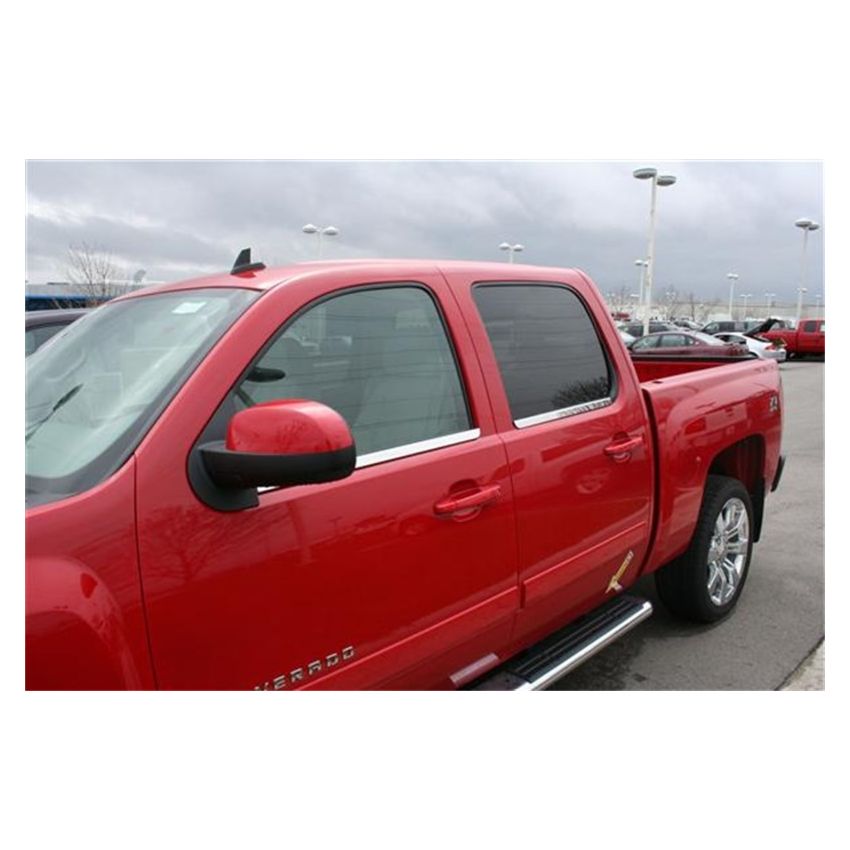 Putco 97501 14-14 Chevrolet Silverado HD - Crew Cab - Stainless Steel Window Trim Accents