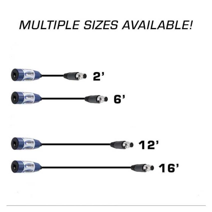 Rugged Radios CS-OFF-16 OFFROAD Straight Cable to Intercom (Select Length) 16 Feet