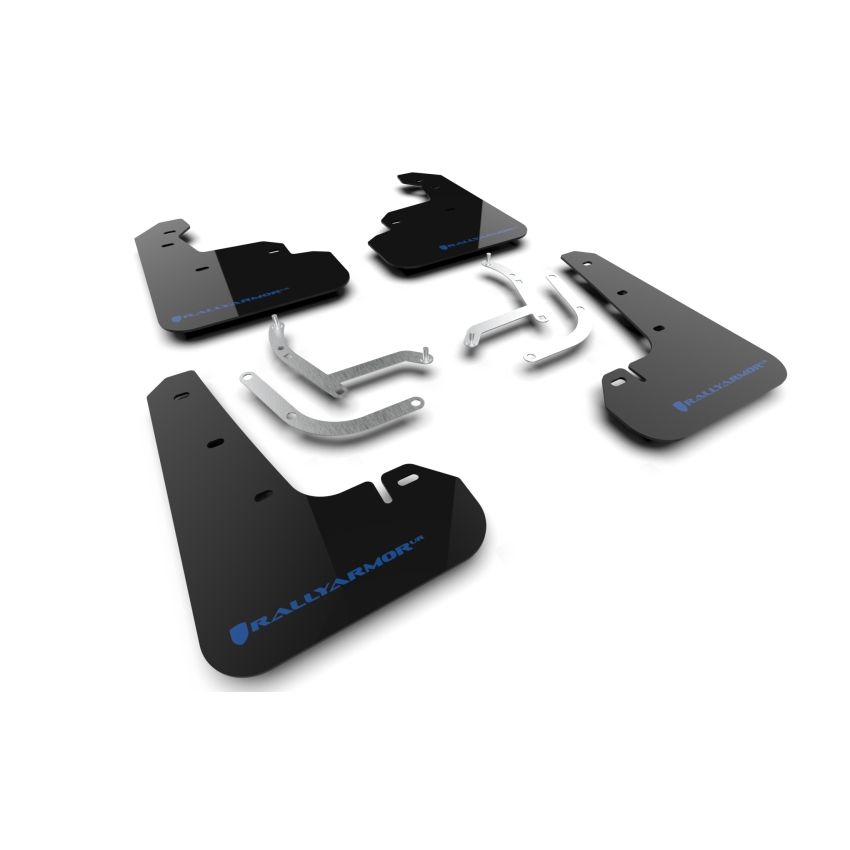 Rally Armor MF105-UR-BLK-NB Black Mud Flap/Light Blue Logo