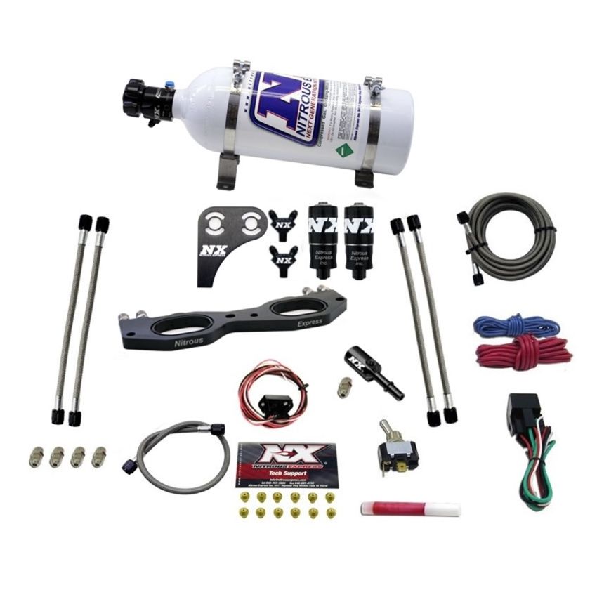 Nitrous Express Polaris RZR 1000cc Nitrous Plate Kit w/5.0lb Bottle