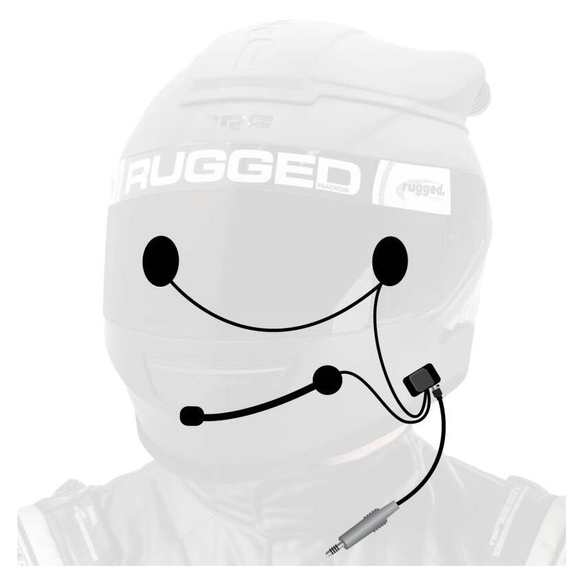 Rugged Radios HK-UNI Wired Offroad and STX Stereo - Helmet Kit w/Alpha Audio Speakers and Mic