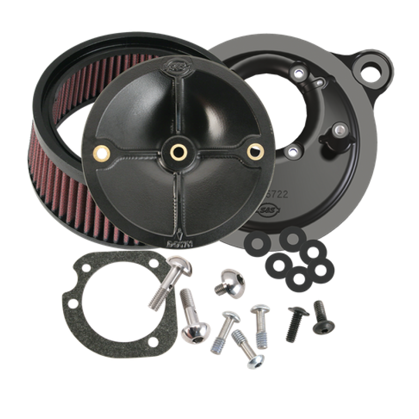 S&S Cycle 170-0300B 01-15 Fuel-Injector Softail Models Stealth Air Cleaner Kit w/o Cover
