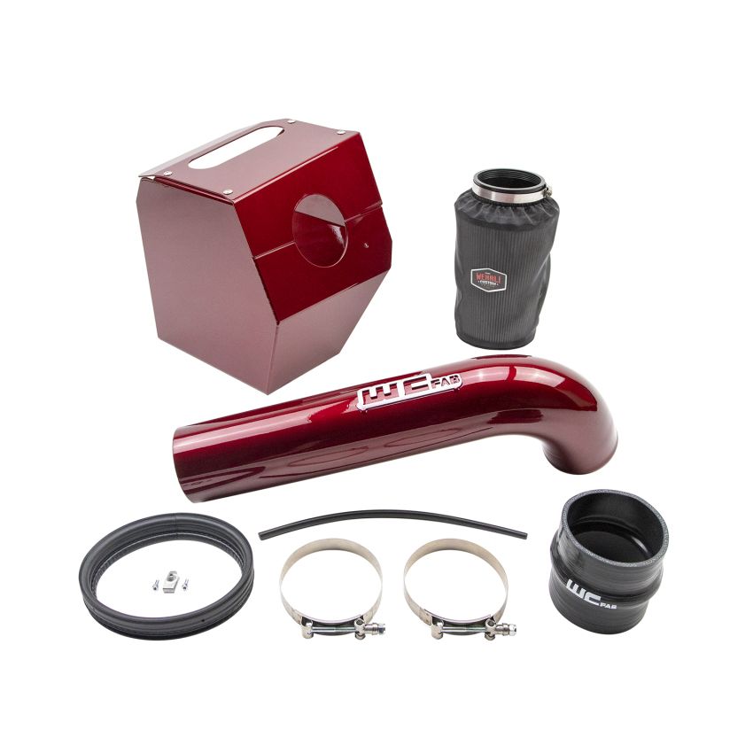 Wehrli WCF100344-RED 17-19 Chevrolet 6.6L L5P Duramax 4in Intake Kit - WCFab Red