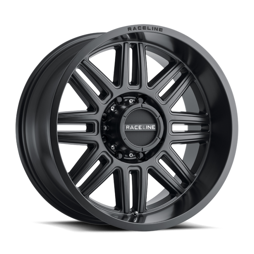 Raceline 948B Split 18x9in / 8x180 BP / 18mm Offset / 124.2mm Bore - Satin Black Wheel