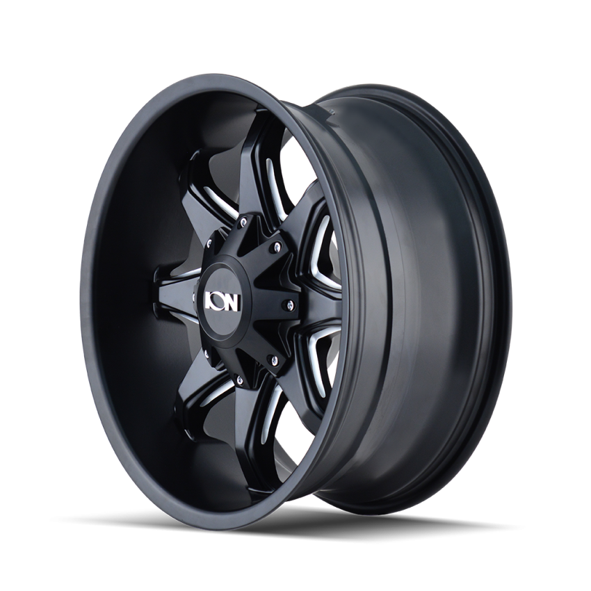 ION Type 181 17x9 / 5x114.3 BP / -12mm Offset / 87mm Hub Satin Black/Milled Spokes Wheel