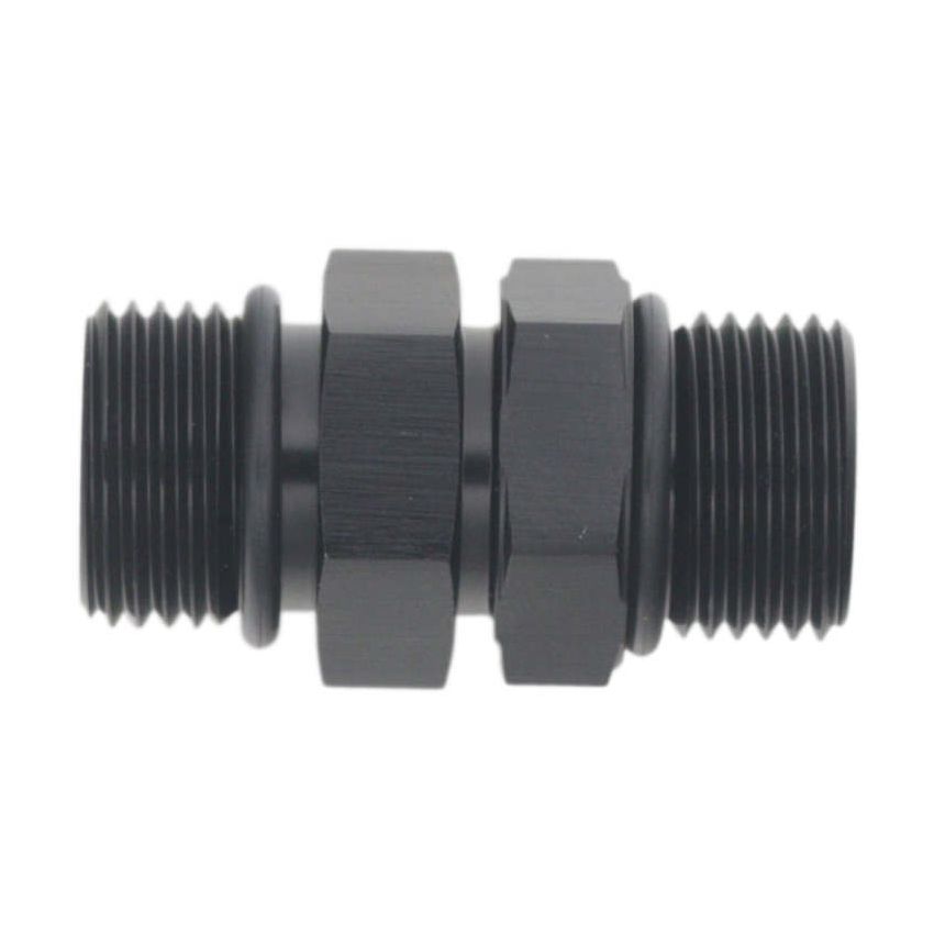 DeatschWerks 8AN ORB Male to 8AN ORB Male Swivel Adapter - Anodized Matte Black