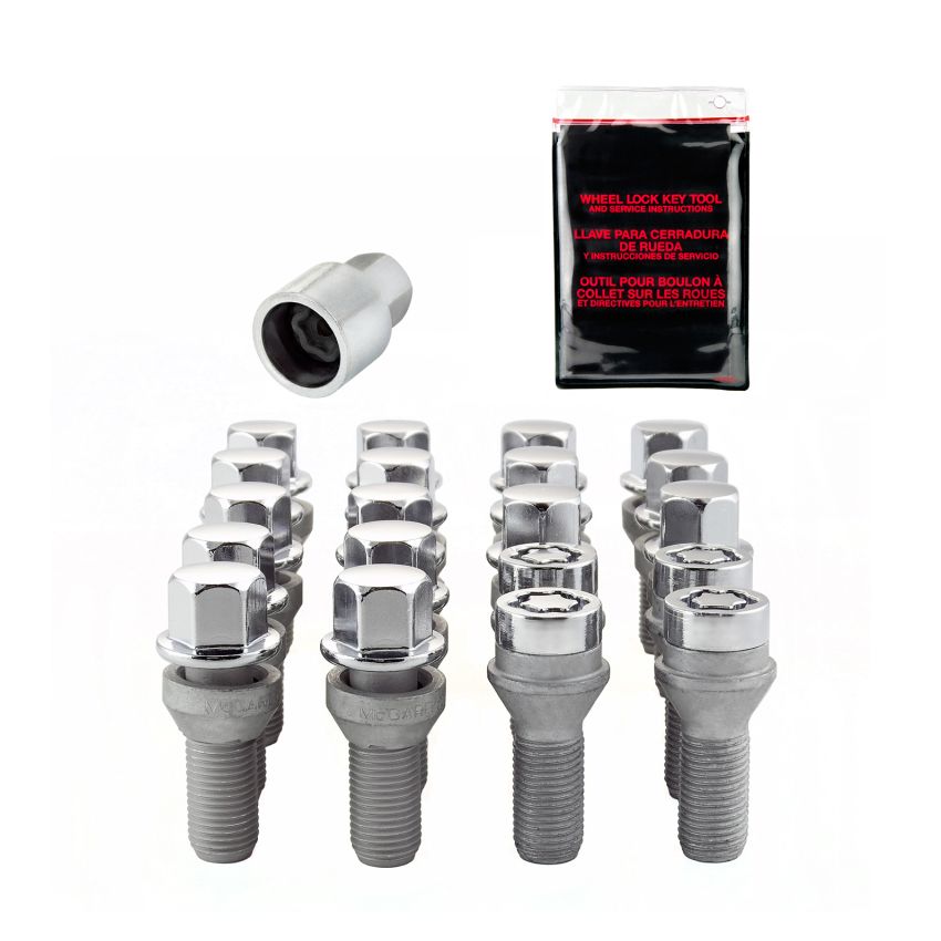 McGard (67200 14X1.5 MCG 5 LUG BOLT INSTALLATION KIT,CONE SEAT,CHROME W/WHL LKS-17MM HEX)
