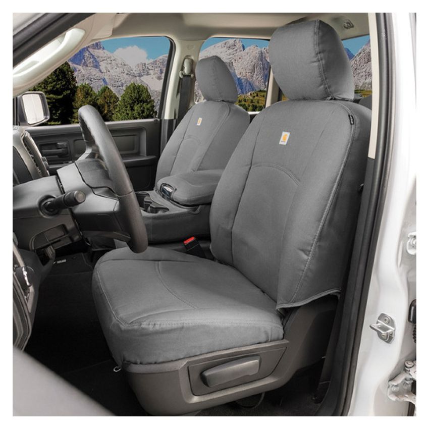 Covercraft GTF4127CAGY 19-22 Ford F250 Carhartt PrecisionFit Custom Second Row Seat Covers - Gravel