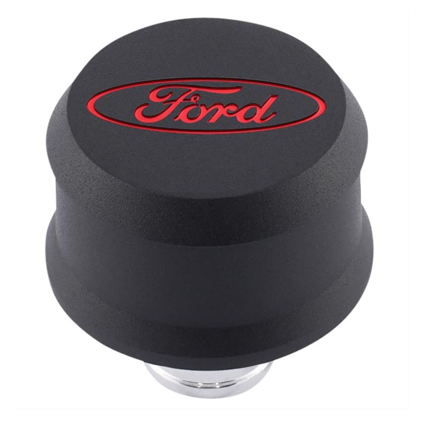 FORD FRD302-440 Valve Cover Breather w/ Slant Edge - Alm Black