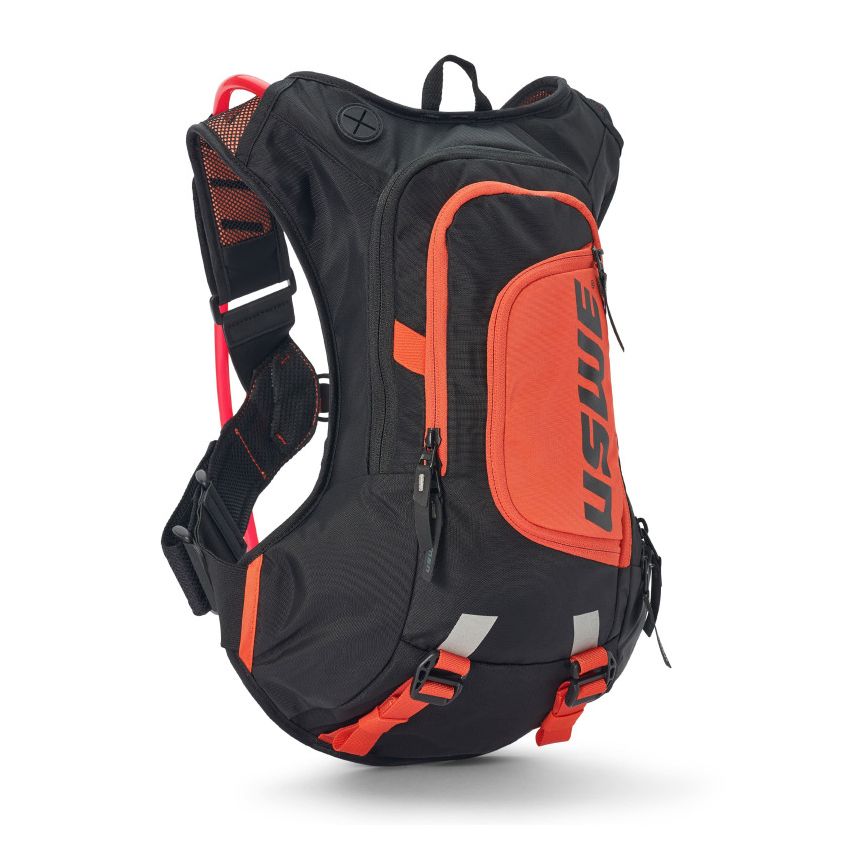USWE 2083438 Moto Hydro Hydration Pack 8L - Black/Factory Orange
