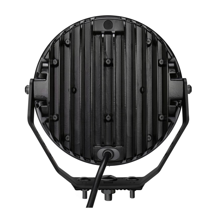 Go Rhino 751700911DRS Xplor Blackout Series Round LED Sgl Driving Kit w/DRL (Surface/Thread Stud Mnt) 9in. - Blk