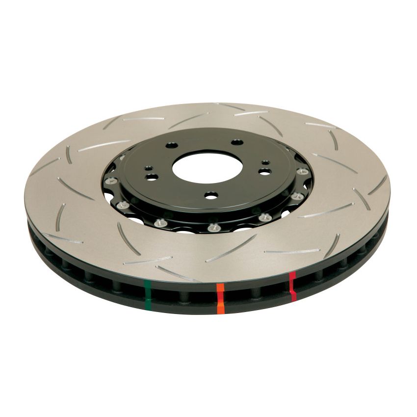 DBA 04-07 STi/2017 BRZ w/Perf. Pkg. 10 Hole Front Slotted 5000 Series 2/PC Rotor Assembled w/Blk Hat