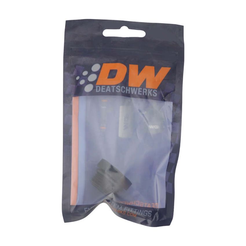 DeatschWerks 10AN ORB Male Plug Fitting with 1/8in NPT Gauge Port - Anodized Matte Black