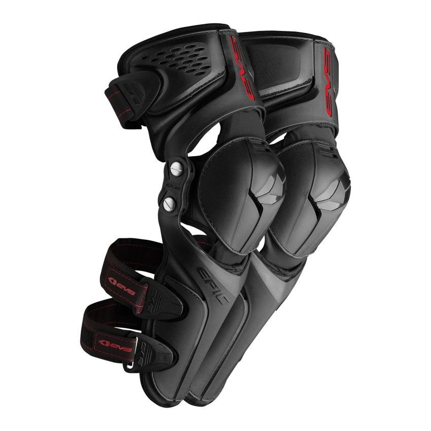 EVS KG21EK-BK-S/M Epic Knee Guard CE Black Pair Small/Medium