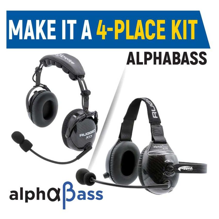 Rugged Radios PLUS2-OTU Rear Seat Expansion Kit w/ Helmet Kits or Headsets /Ultimate Headset - Over the Head