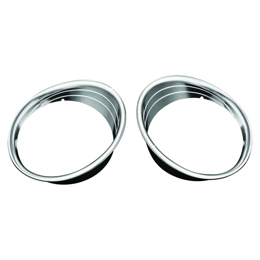Kuryakyn 5622 Driving Light Bezels Indian Chrome