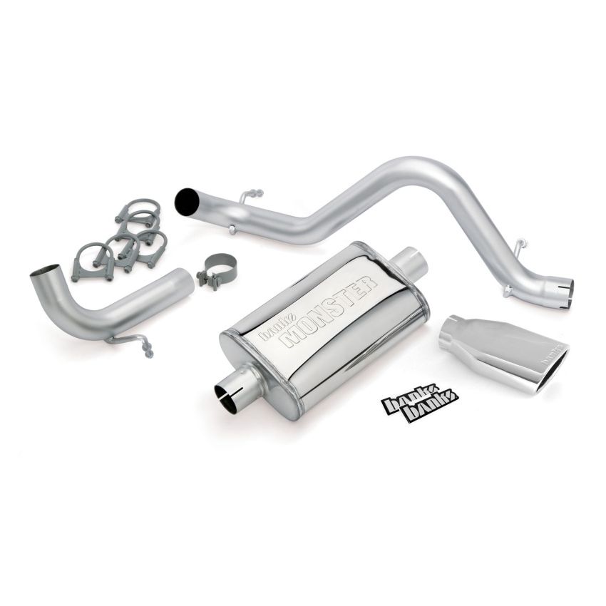 Banks Power 51342 12-15 Jeep 3.6L Wrangler (All) - 2dr Monster Exh Sys - SS Single Exh w/ Chrome Tip