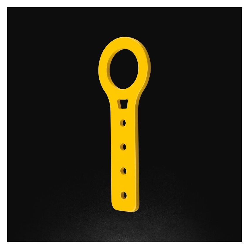 OMP RACING, INC. OMPEB0-0572 Tow Hook Aluminum 6mm Thick FIA Yellow