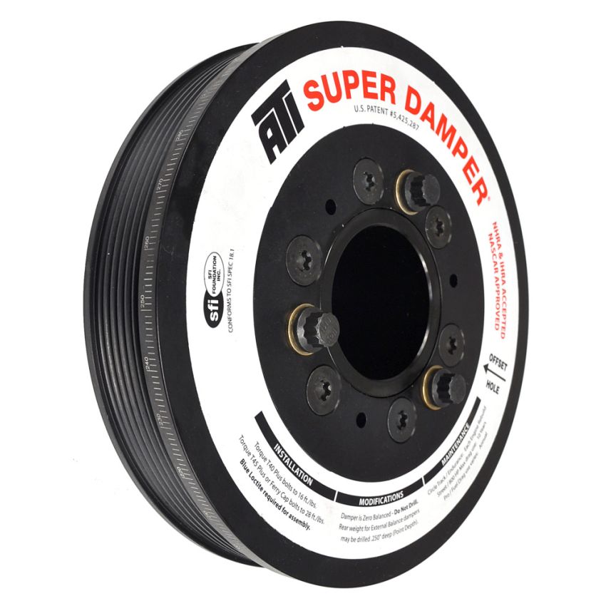 ATI ATI917302 Damper - 7.48in - Alum LW - 6 Grv - LS1/LS2 - F & V Body - No A/C - 3 Ring