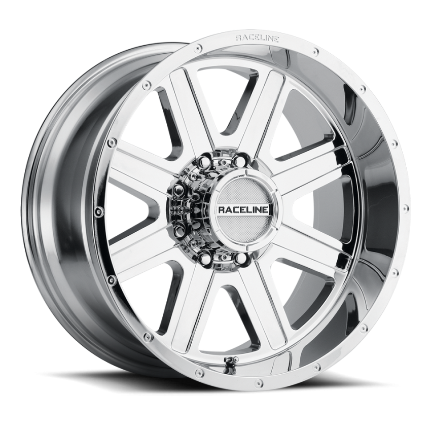 Raceline 940C Hostage 17x9in / 8x165.1 BP / -12mm Offset / 125.2mm Bore - Chrome Wheel