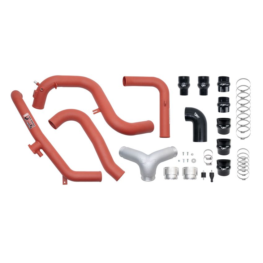 Injen 21-23 Ford Bronco 2.7L V6 (TT) EcoBoost SES Intercooler Pipes - Wrinkle Red