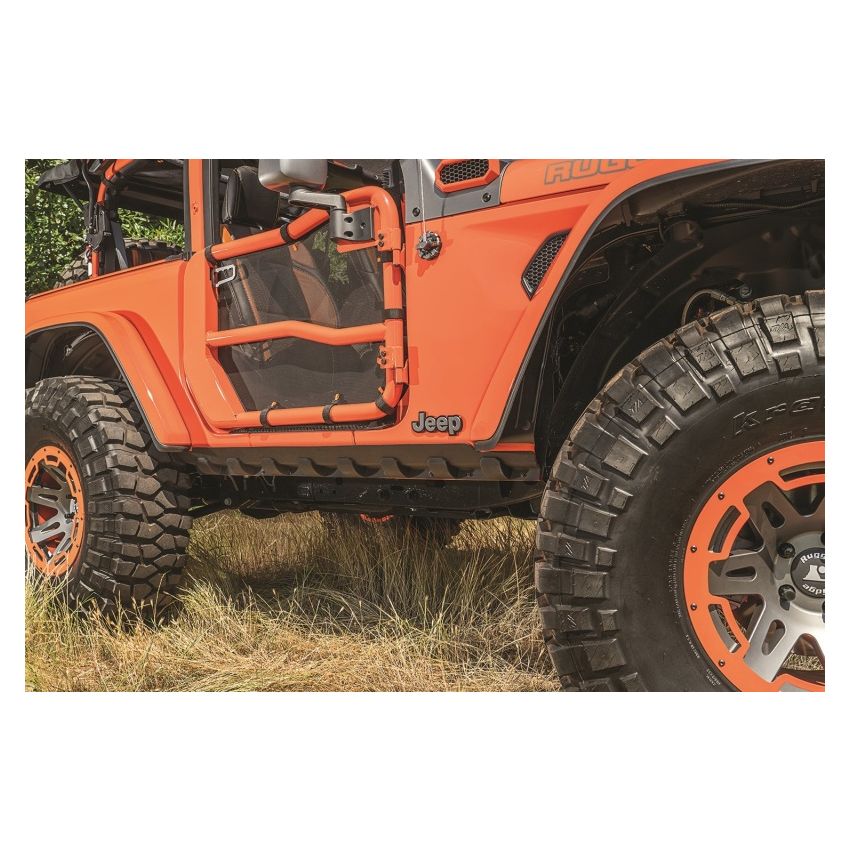 Rugged Ridge Rocker Guard Body Armor 18-20 Jeep Wrangler JL 2-Door