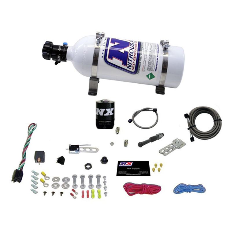 Nitrous Express Dry EFI Single Nozzle Nitrous Kit (35-150HP) w/5lb Bottle