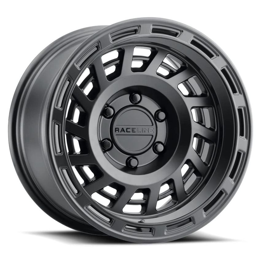 Raceline 957B Halo 17x8.5in / 6x120 BP / 0mm Offset / 67.1mm Bore - Satin Black Wheel