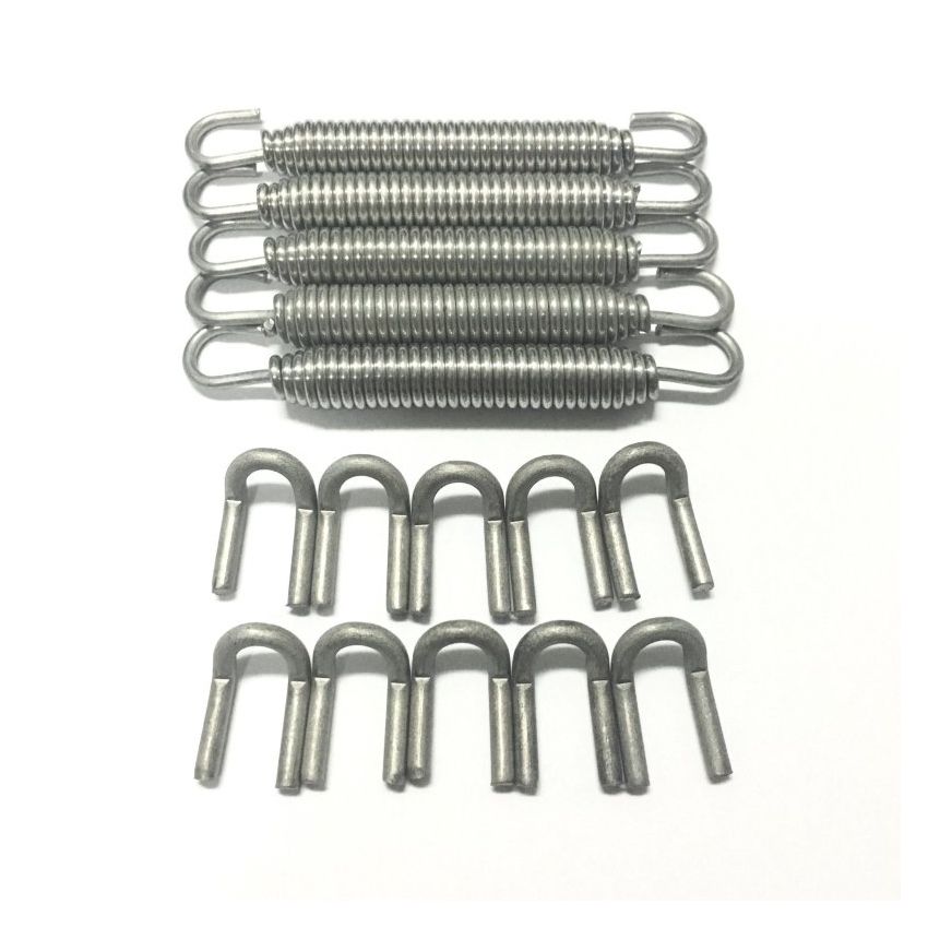Ticon Industries Black Silicone Titanium Spring Tab and Spring Kit (10 Tabs/5 Springs) - 5 Pack