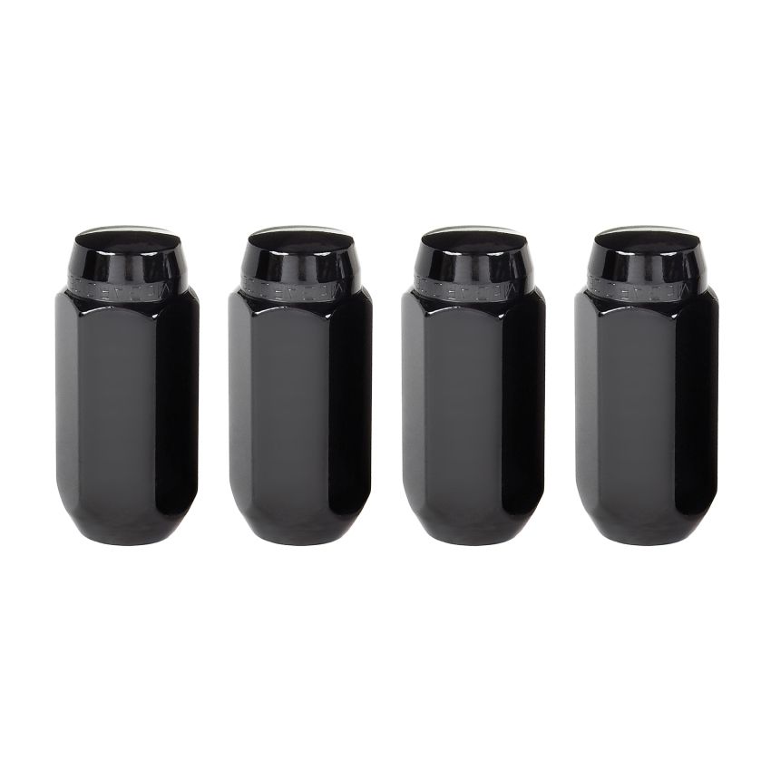 McGard Hex Lug Nut (Cone Seat) M14X1.5 / 13/16 Hex / 1.945in. Length (4-Pack) - Black